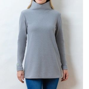 Dudley Stephens TERRY FLEECE Cobble Hill Turtleneck Size L Grey